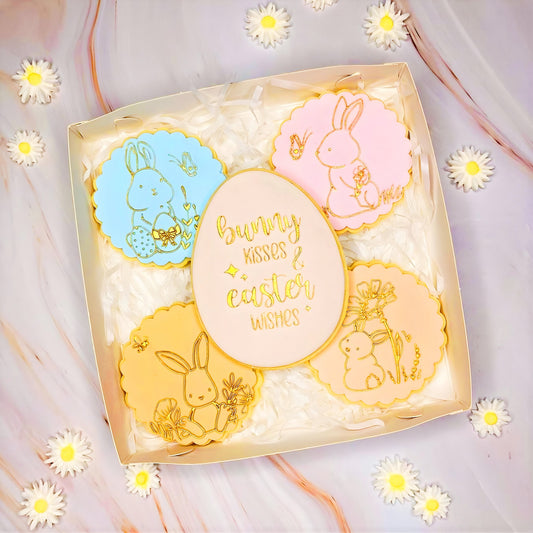 Bunny Kisses & Easter Wishes | Easter Cookies