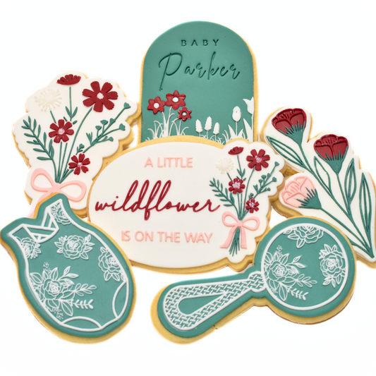 A Little Wildflower on Her Way | Baby Shower Cookies