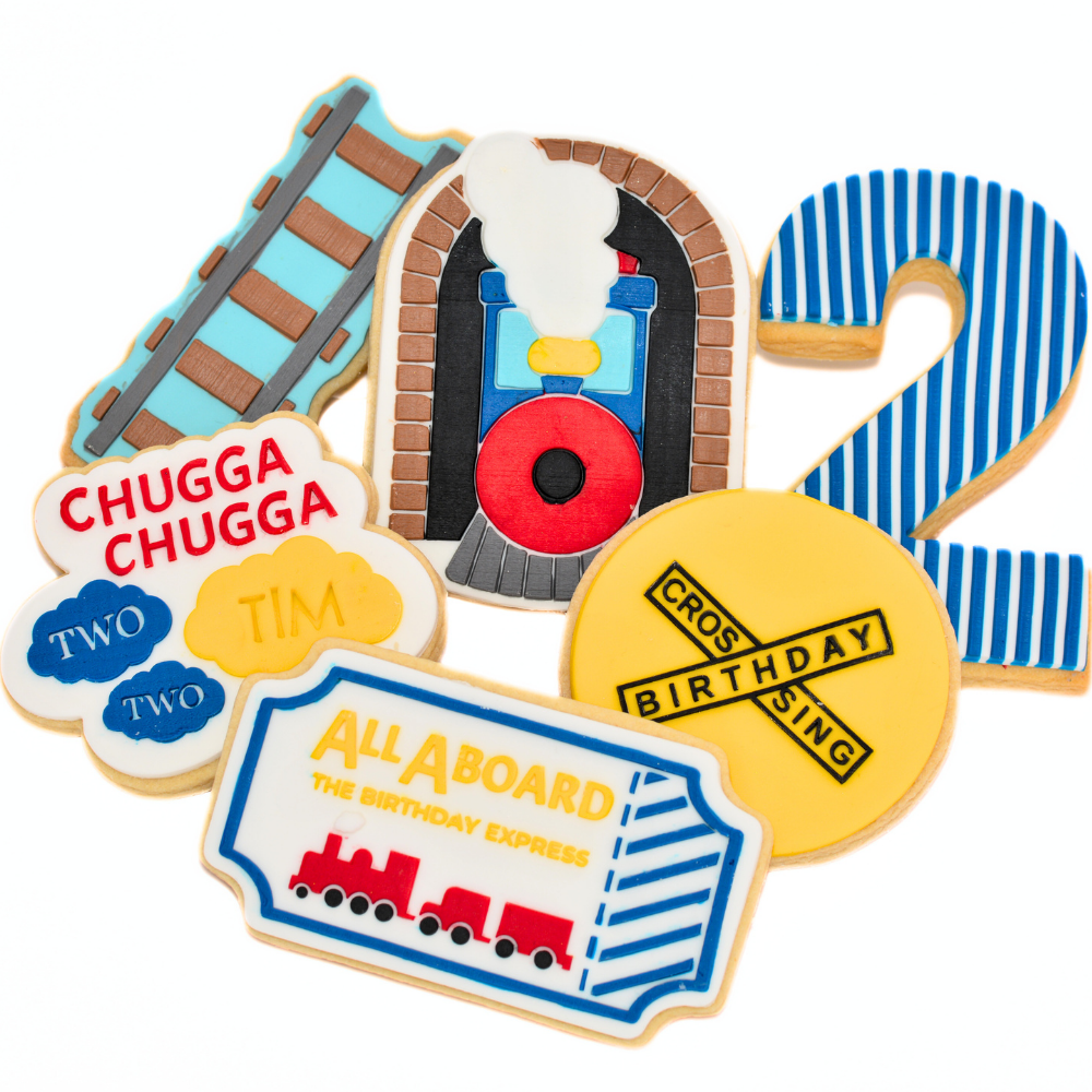 Chugga Chugga Two Two | Second Birthday Cookies