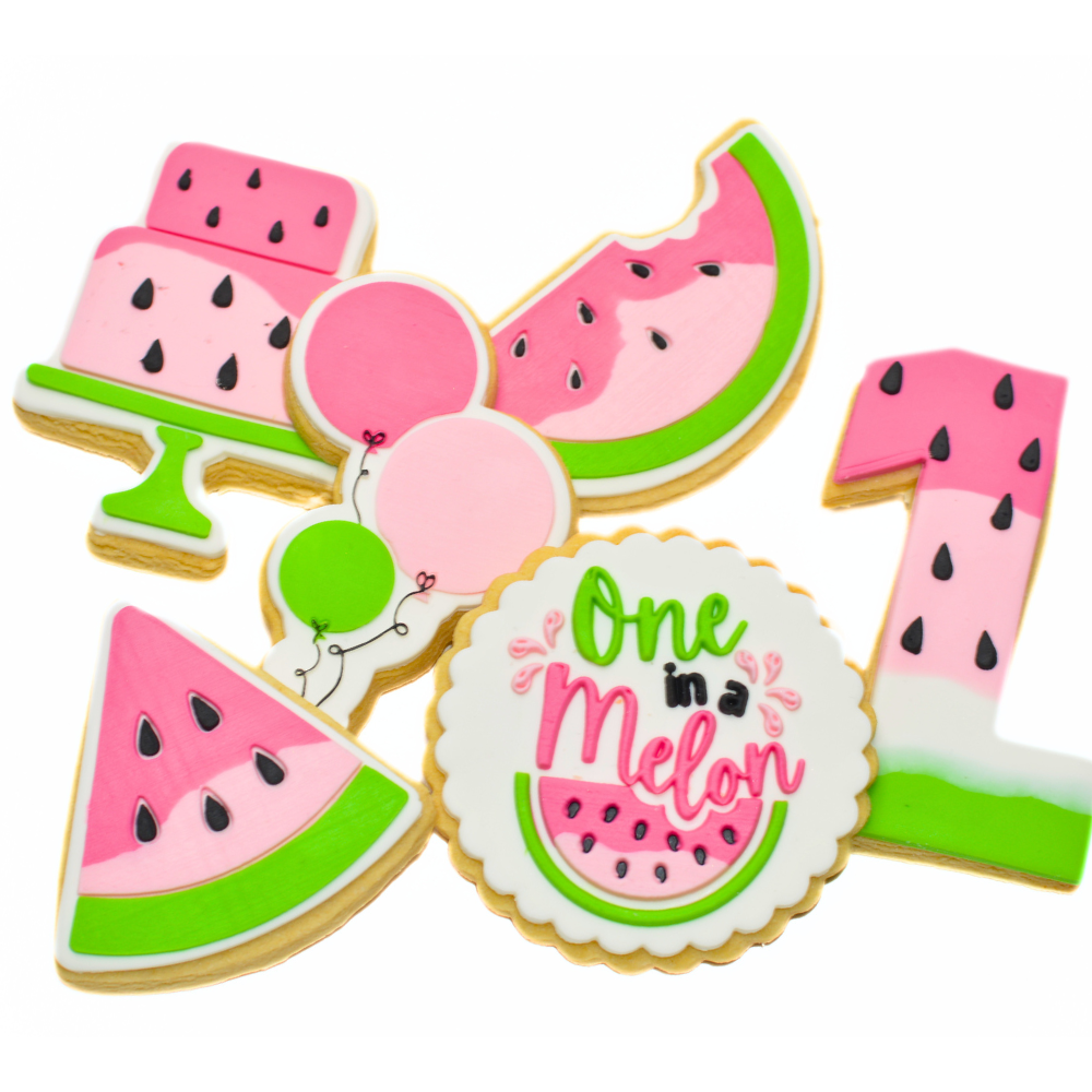 One in a Melon | First Birthday Cookies